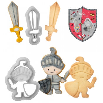Cookie Cutter Set - Knight with Embossing
